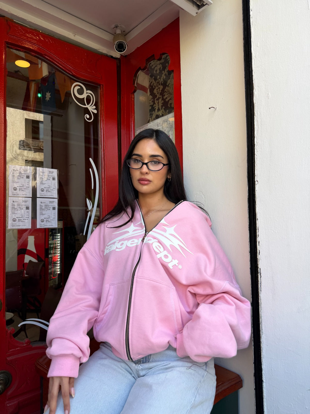 Pink Zip Hoodie TAIGERDEPT