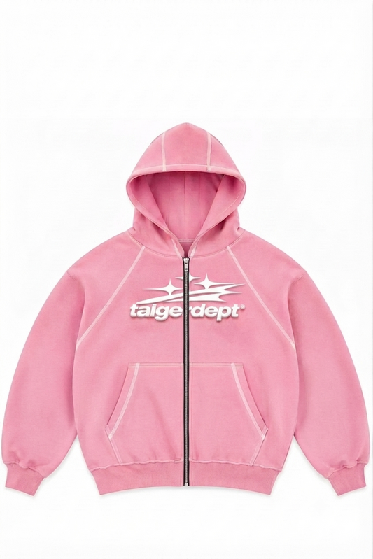 Pink Zip Hoodie TAIGERDEPT