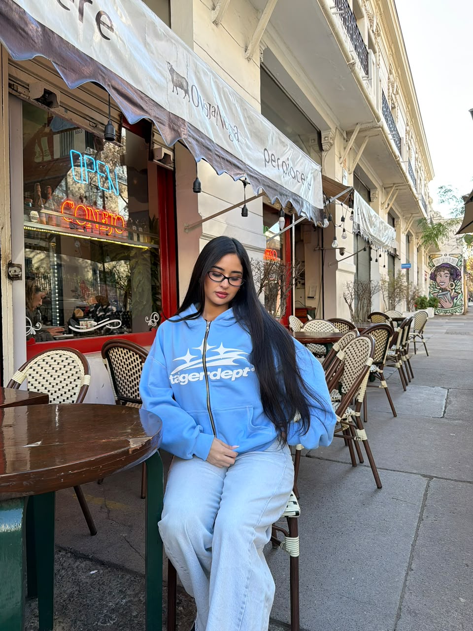 Light Blue Hoodie Taigerdept